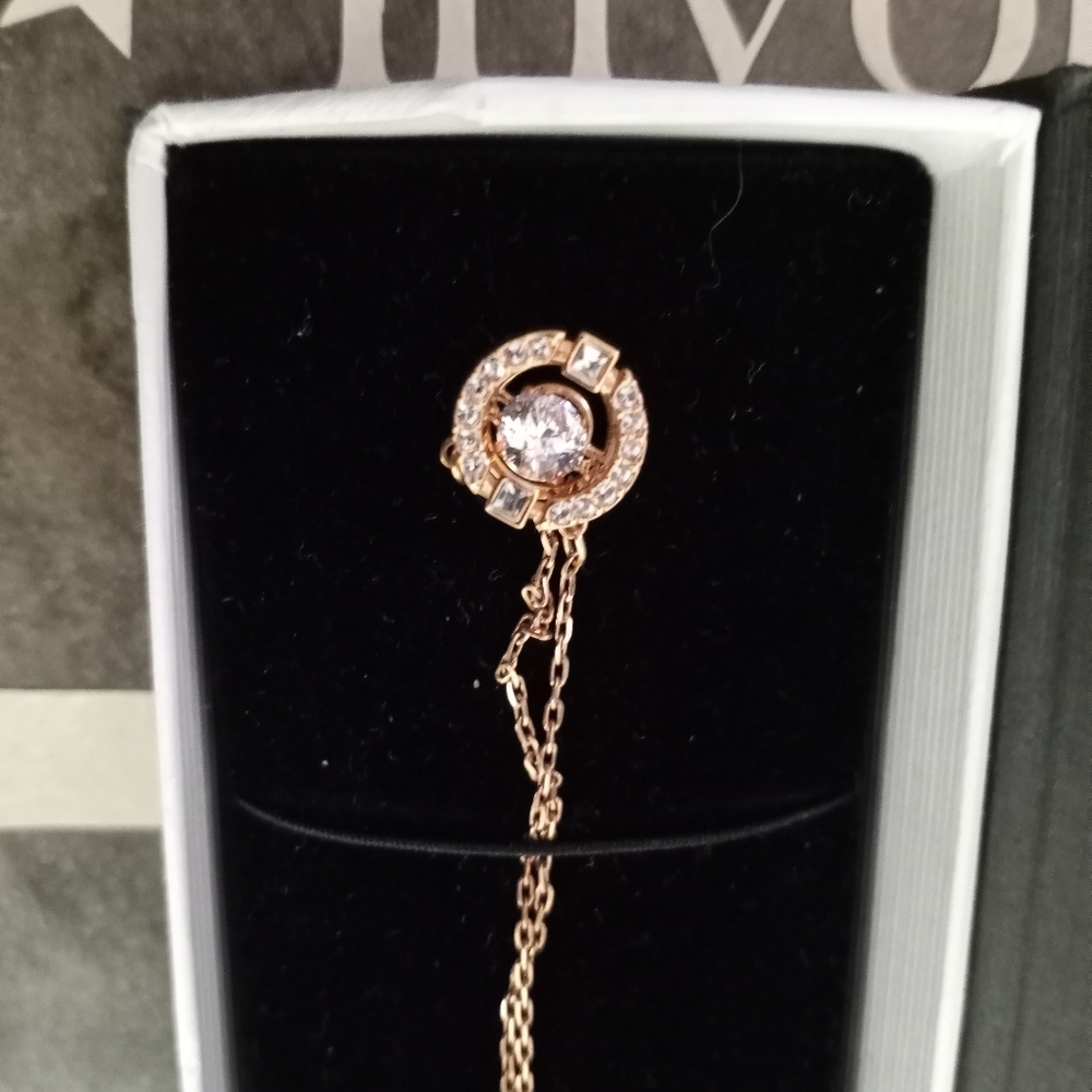 Swarovski Necklace Crystal Rose Gold - Picture 1 of 7